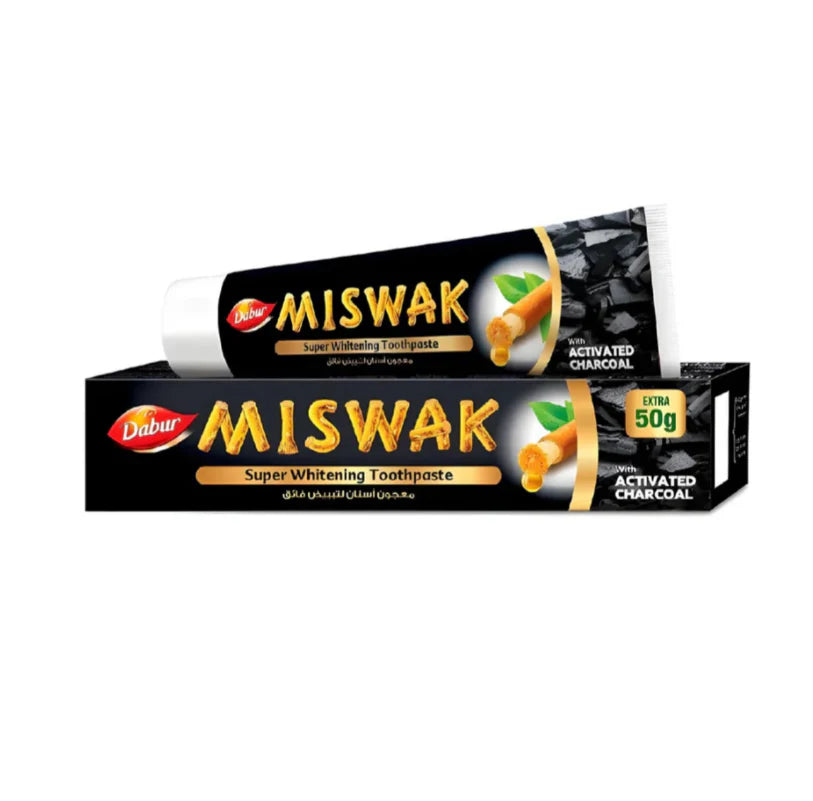 Pasta Dental Miswak con Carbón Activo - Blanqueamiento Natural 170g