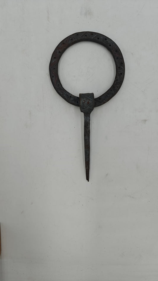 Tirador Puerta Hierro Forjado Marroquí "Medina" – Aro Circular Artesanal