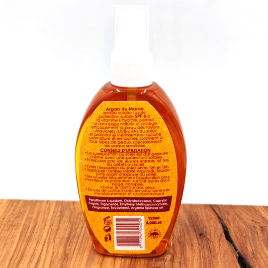 Argan Sunscreen from Maroc Ambre Solaire SPF 6 - Natural Tanning and High Protection