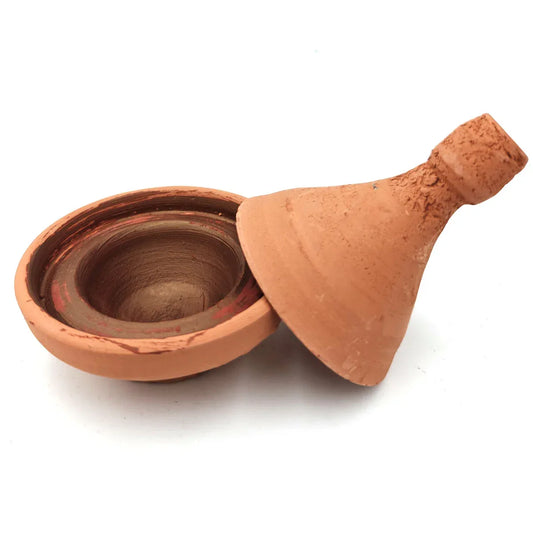 Pintalabios aker fassi Bereber Rojo Intenso en Tajín de Cerámica - Cosmética Natural, Vegana y Biodegradable - Akar Fesi - Decoración marroquí artesanal y cosmética natural