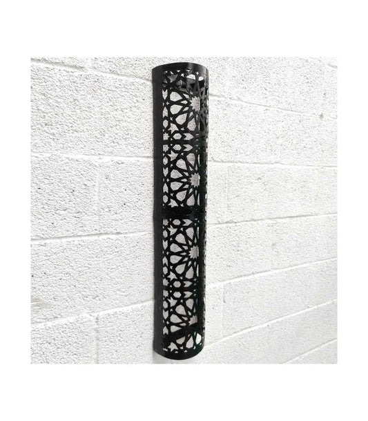 Aplique de Pared de Hierro Calado - Estilo Andalusí Najma Sauda - Decoración marroquí artesanal y cosmética natural