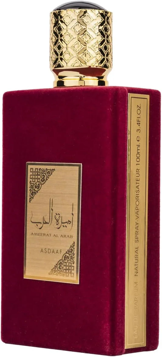 Asdaaf Ameerat Al Arab Eau de Parfum 100ml: Amaderado, Cítrico y Refrescantemente Elegante - Decoración marroquí artesanal y cosmética natural