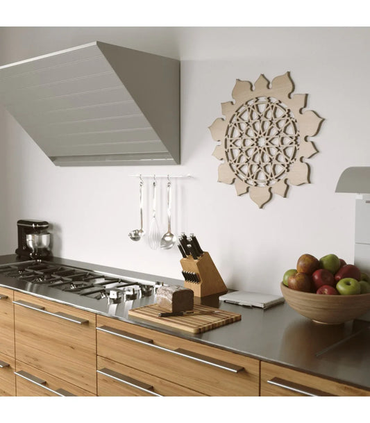 Cuadro de Madera con Diseño Inspirado en la Alhambra de Granada - Elegante Decoración Árabe - Decoración marroquí artesanal y cosmética natural