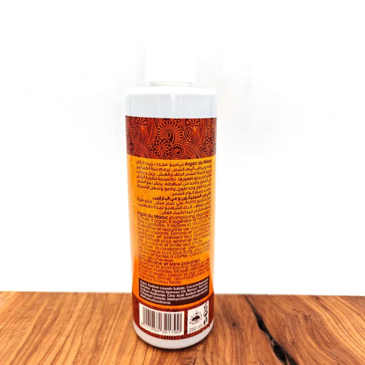 Champú Rejuvenecedor con Aceite de Argán - Argan Du Maroc (250ml) - Fortalecimiento y Vitalidad para Todo Tipo de Cabello - Decoración marroquí artesanal y cosmética natural