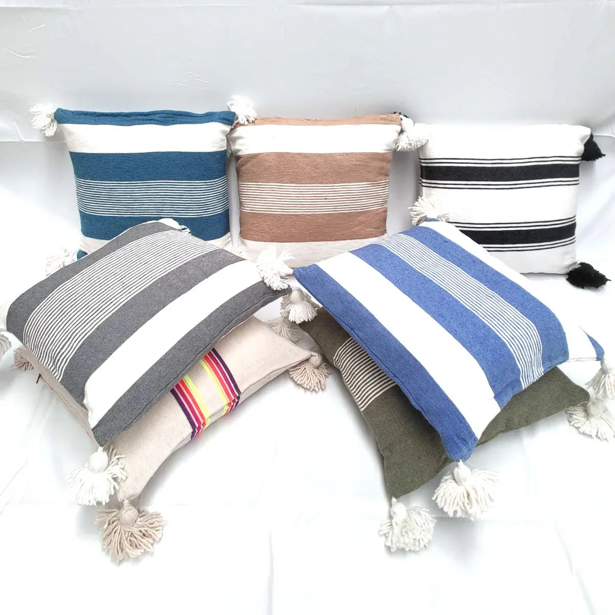 Funda de Cojín Estilo Bereber Bohemio | Decoración Marroquí Hecha a Mano - Decoración marroquí artesanal y cosmética natural