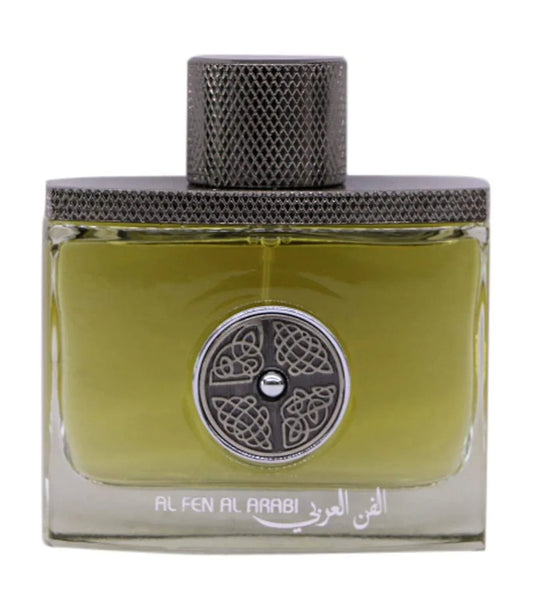 Lattafa Al Fen Al Arabi Silver: Eau de Parfum Árabe Unisex 100 ml - Decoración marroquí artesanal y cosmética natural