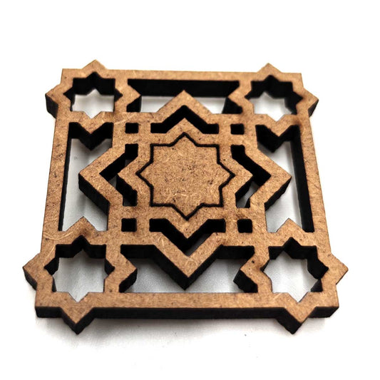 Fridge Magnet - Geometric Design Inspired by the Alhambra - Handmade Souvenir