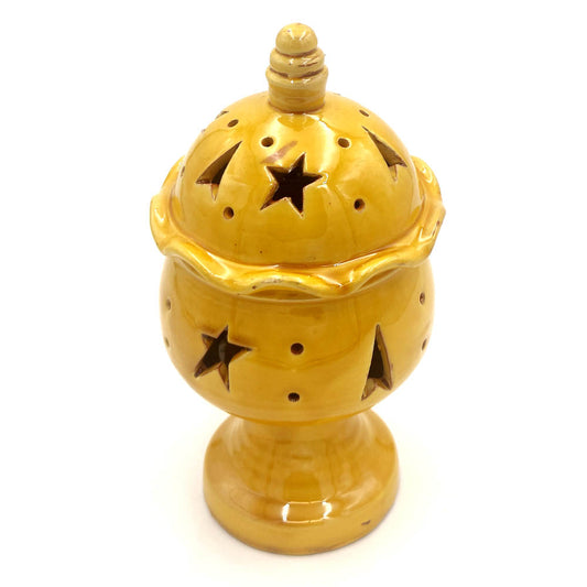 Moroccan Ceramic Candle Holder Dome Censer - Openwork Motifs from Morocco for your Space