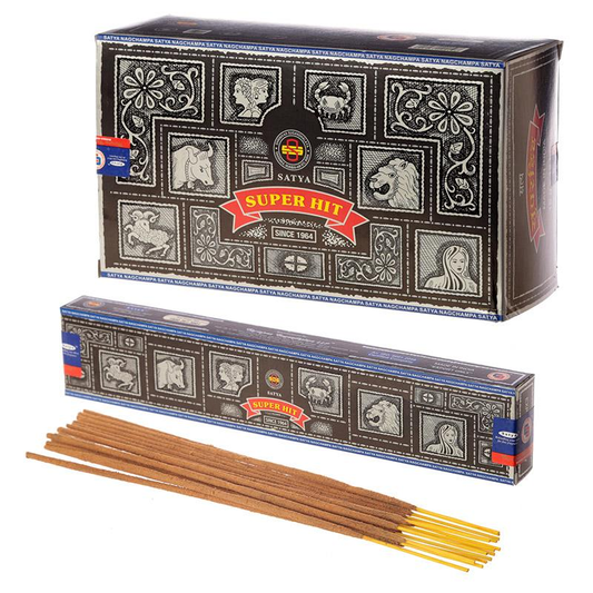 Satya Super Hit Incense Sticks - Natural and Sweet Aromas - High Quality 15gr