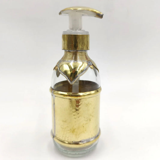 Jabonera Rellenable con Latón Repujado para el Cuarto de Baño: Decoración Marroquí en Estilo Andalusí - Modelo Dhabi - Decoración marroquí artesanal y cosmética natural