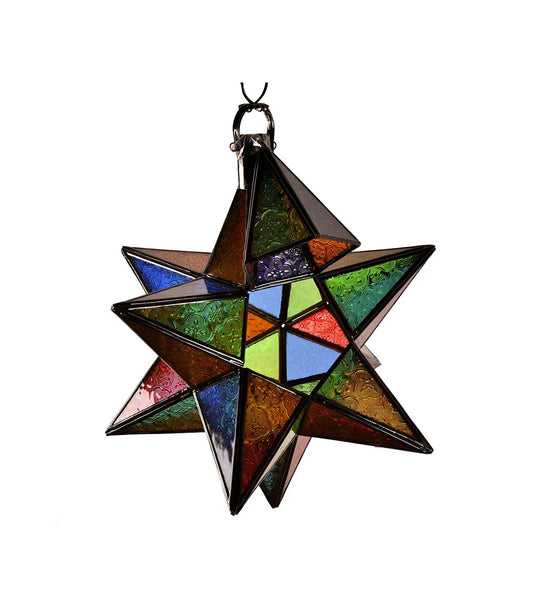 Lámpara Árabe de Techo Estrella Andalusí - Compra Online - Modelo Najma - Decoración marroquí artesanal y cosmética natural