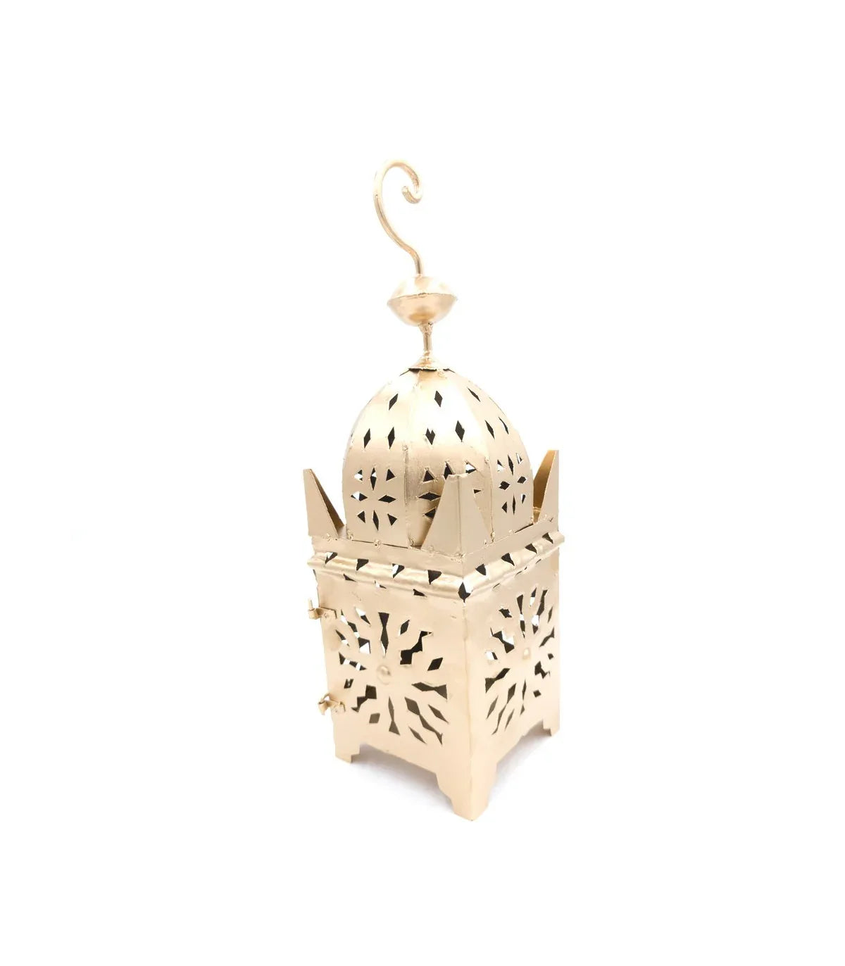 Lámpara Dorada de Pie Árabe - Artesanía Marroquí para Interior y Exterior - Modelo Hadid Dhahbi - Decoración marroquí artesanal y cosmética natural