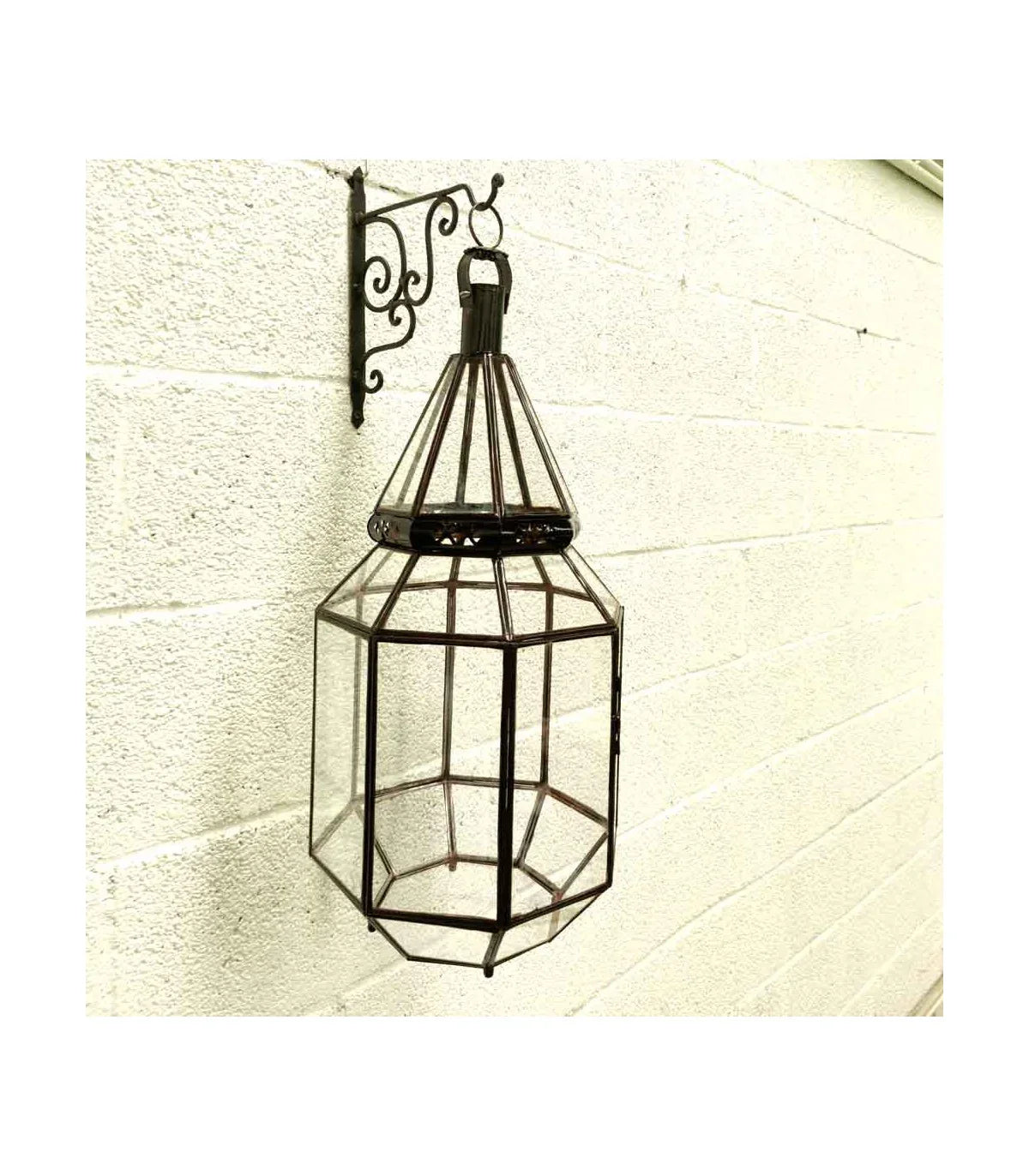 Lámpara Marroquí Estilo Andalusí - Cristal Transparente - Compra Online - Modelo Fez el-Bali - Decoración marroquí artesanal y cosmética natural