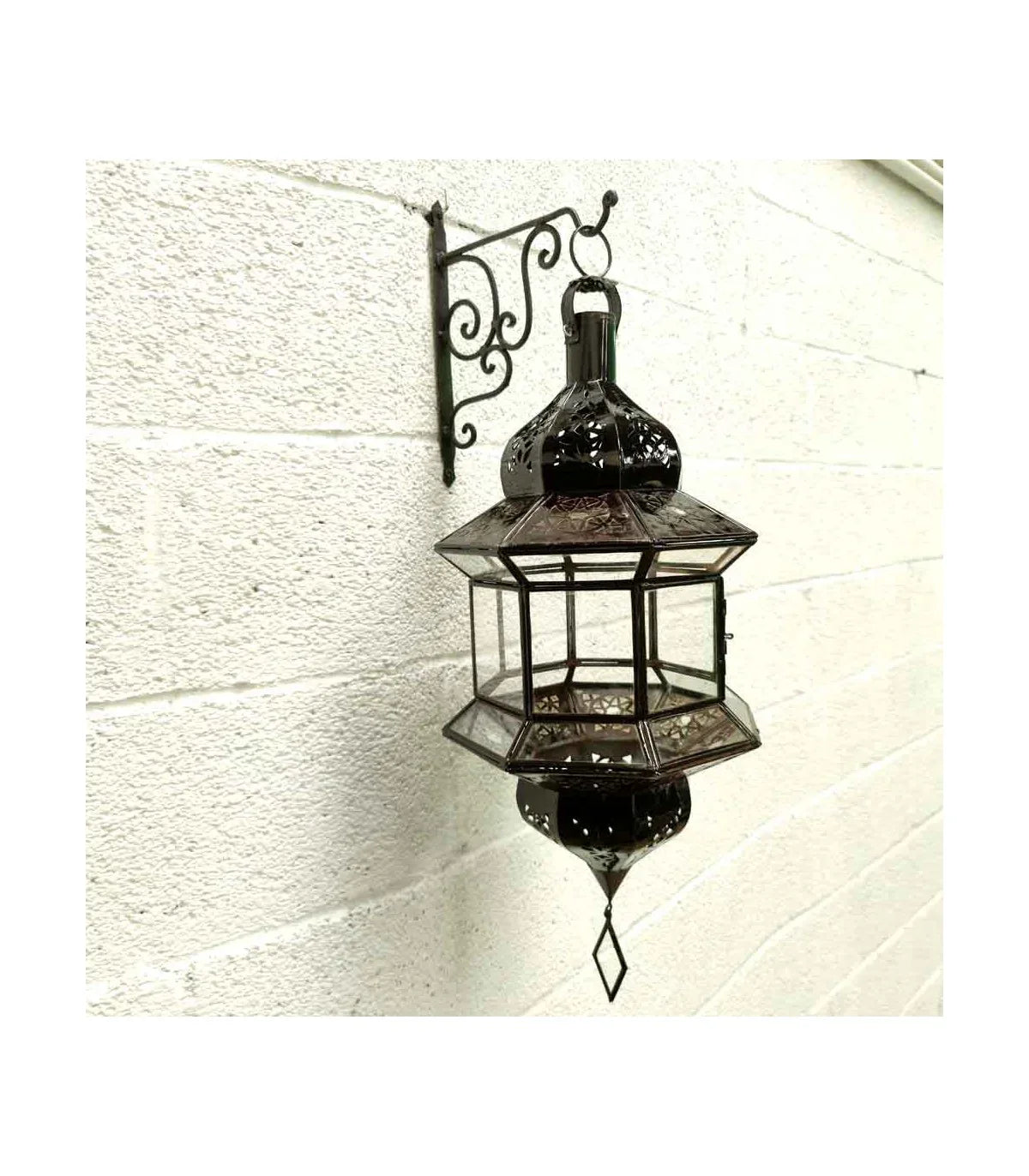 Lámpara Marroquí Estilo Andalusí - Cristal Transparente - Modelo Fez el-Jdid - Decoración marroquí artesanal y cosmética natural