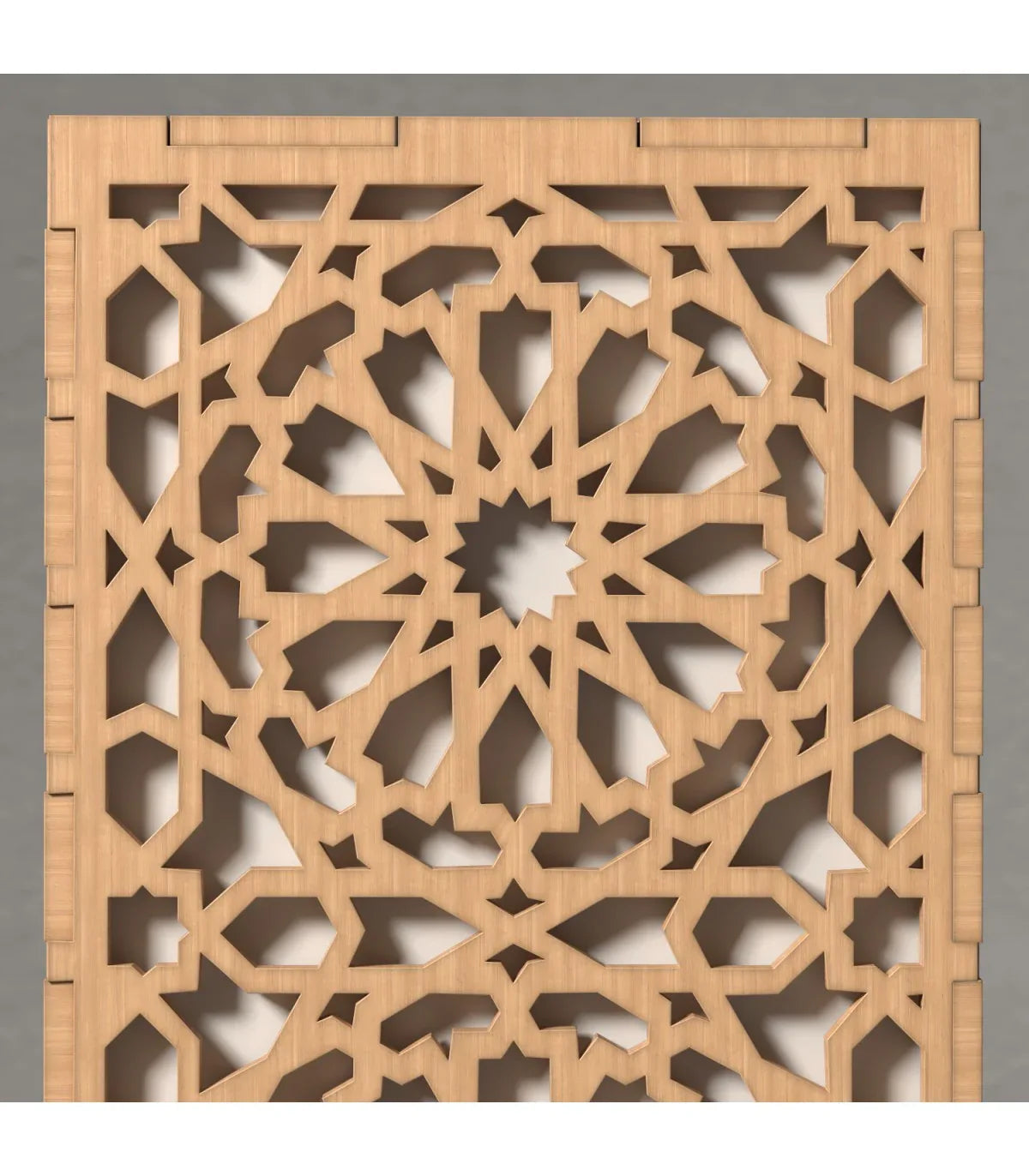 Lámpara Sobre mesa de Madera de Celosia Árabe con Diseño Mosaico Andalusí - Decoración marroquí artesanal y cosmética natural