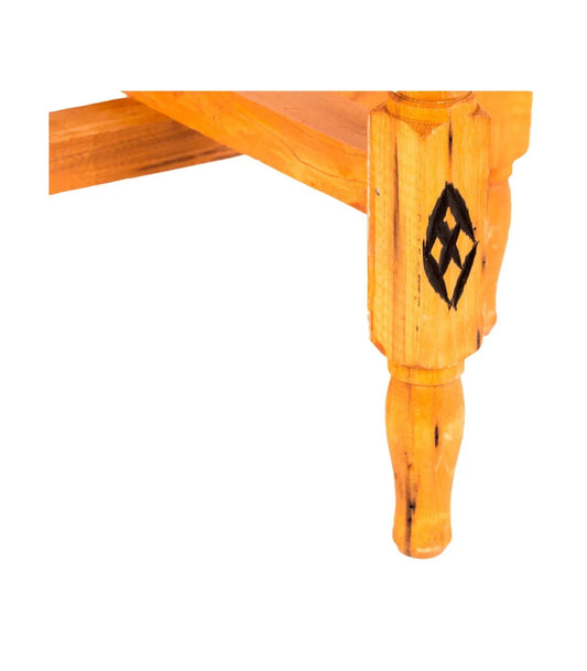 Mesita de Estilo Árabe Tetaría en Madera y Latón Dorado - Decoración marroquí artesanal y cosmética natural