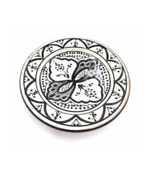 Plato Decorativo Cerámica Andalusí Asfi - Pintado a Mano - Modelo Lainun - Artesanía Marroquí