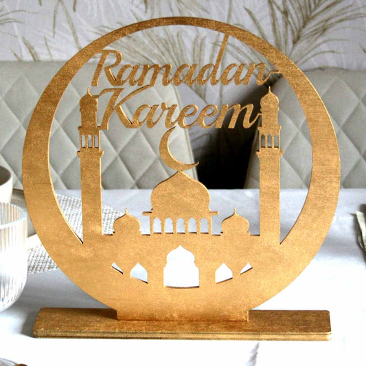 🌙 Wooden Lattice for Ramadan Decoration | Arabic Design with Hilal | Customizable