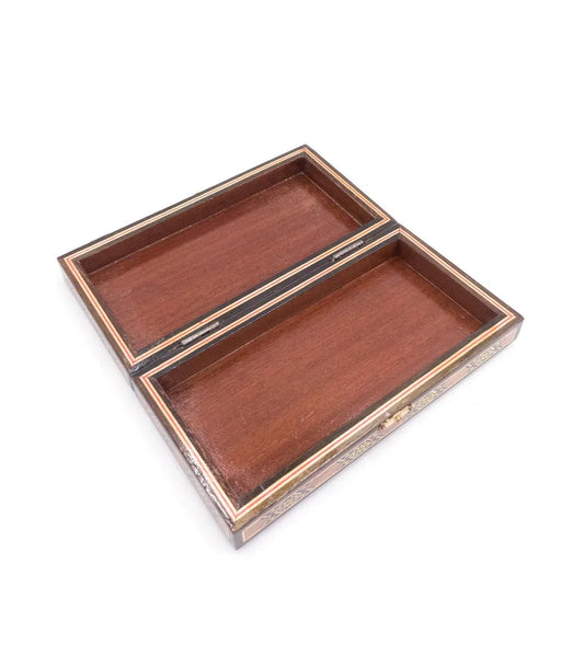 Tablero de Ajedrez Artesanal Plegable de Madera con Taracea Árabe Modelo Shatranj - Decoración marroquí artesanal y cosmética natural