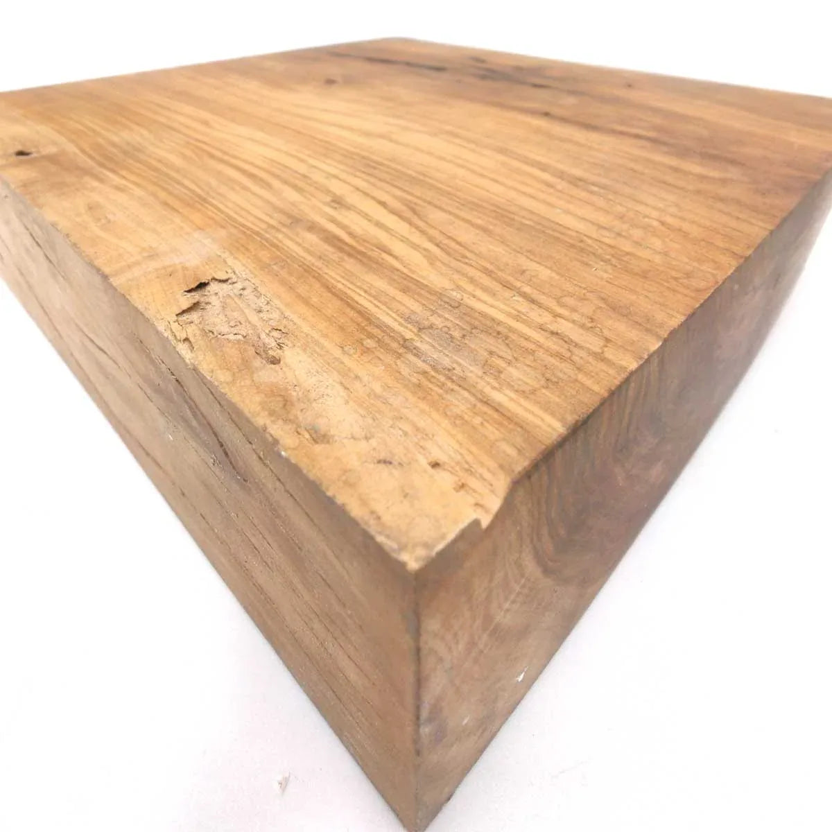 Tabla de Madera de Olivo de Alta Calidad - 7cm de Grosor, 25x25cm - Natural, sin Tratar, Listo para Personalizar - Decoración marroquí artesanal y cosmética natural