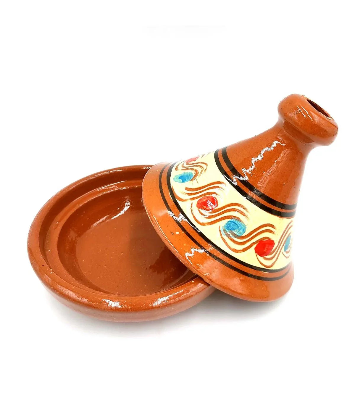 Tajín Marroquí Pequeño para Tapas y Aperitivos | Artesanía Única en Cerámica | Apto para Cocinar - Decoración marroquí artesanal y cosmética natural