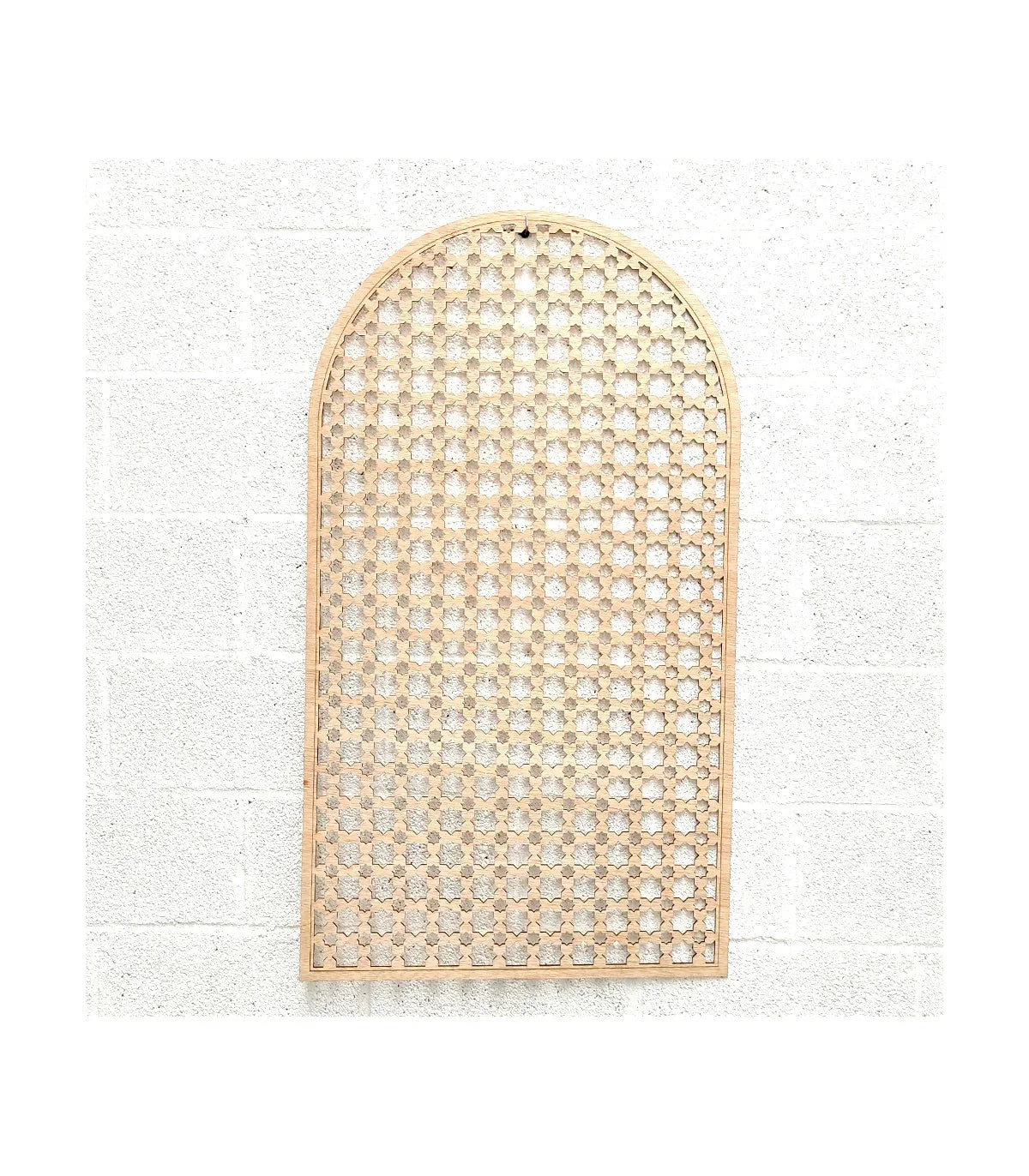 Ventana decorativa - celosía árabe - modelo najma nafila - 112 x 63 cm x 5 mm - Decoración marroquí artesanal y cosmética natural
