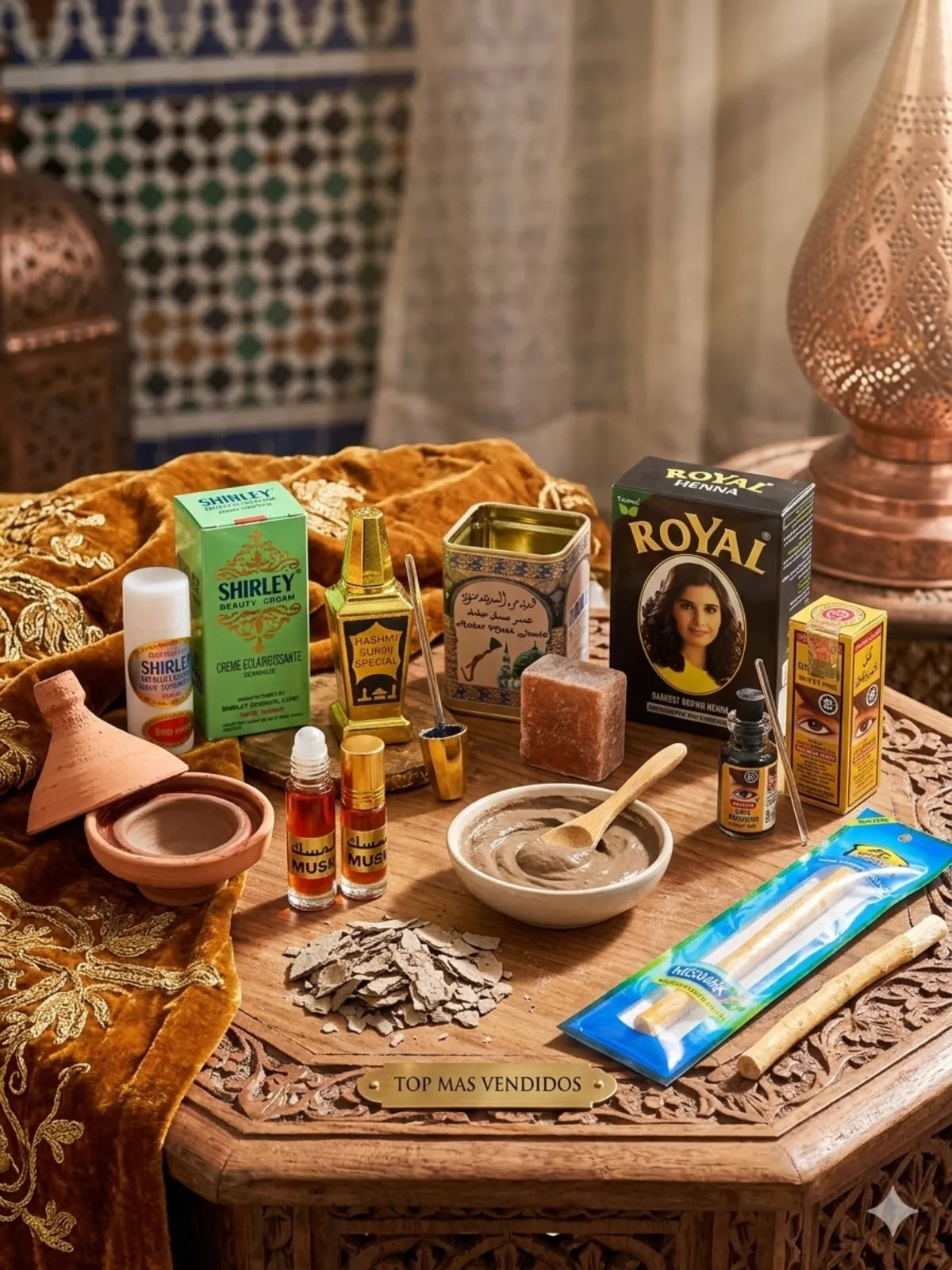 Productos marroquíes más vendidos: henna, surma, musk y cosmética tradicional