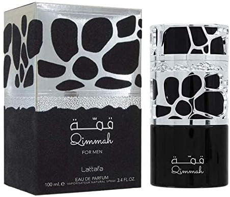 Lattafa Qimmah Eau de Parfum: Arabian Fragrance for Dynamic Men | Oriental, Citrus, Woody 100ml