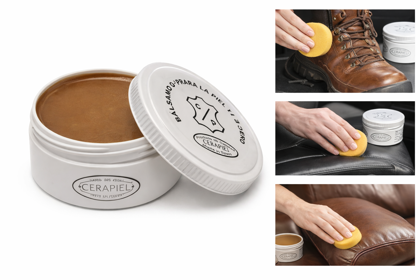 Baume pour cuir et bois à la cire d'abeille 250 ml - 100 % naturel