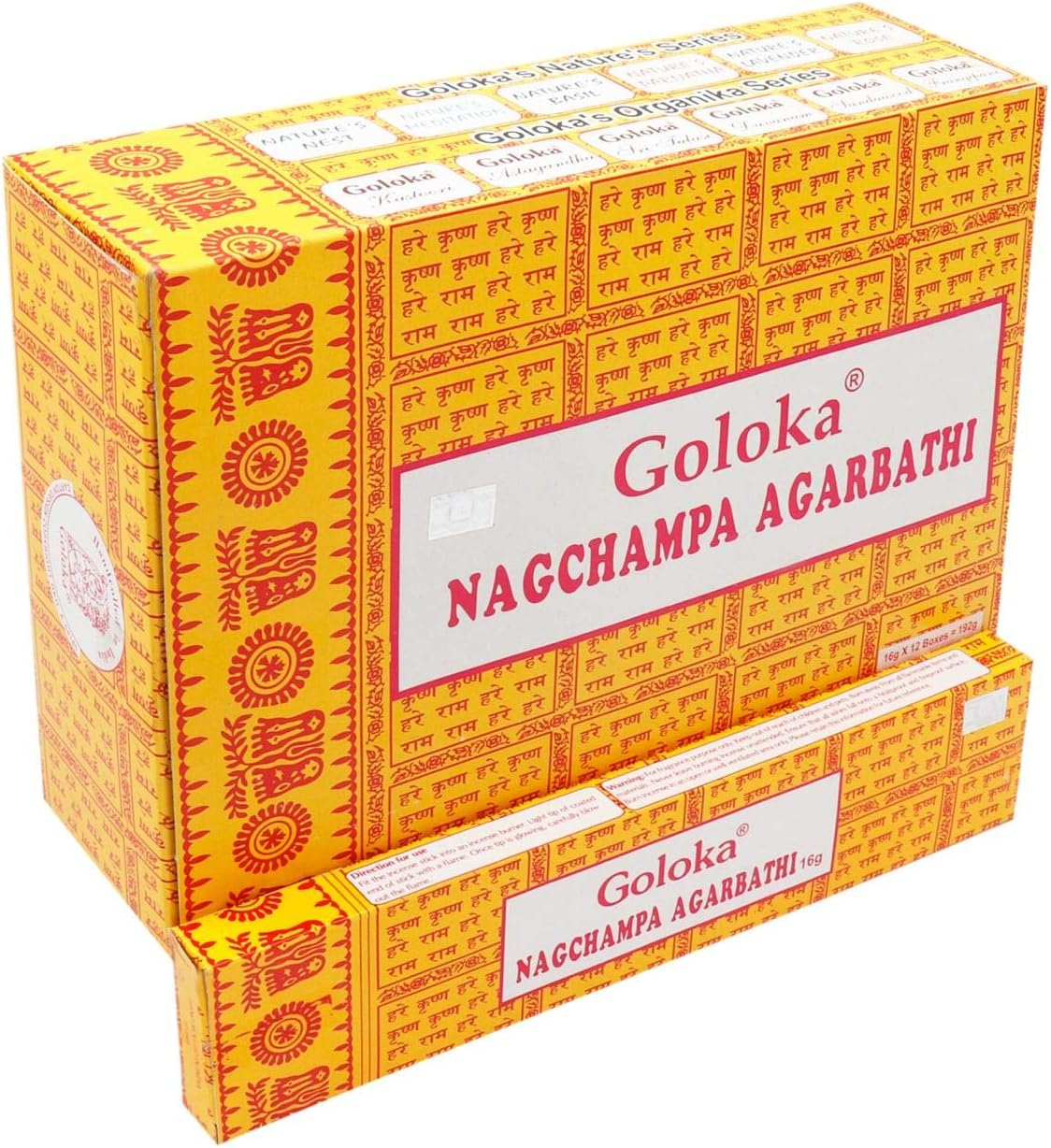 Bâtons d'encens Goloka Nagchampa - Arôme doux - 16 gr - Acheter en ligne 