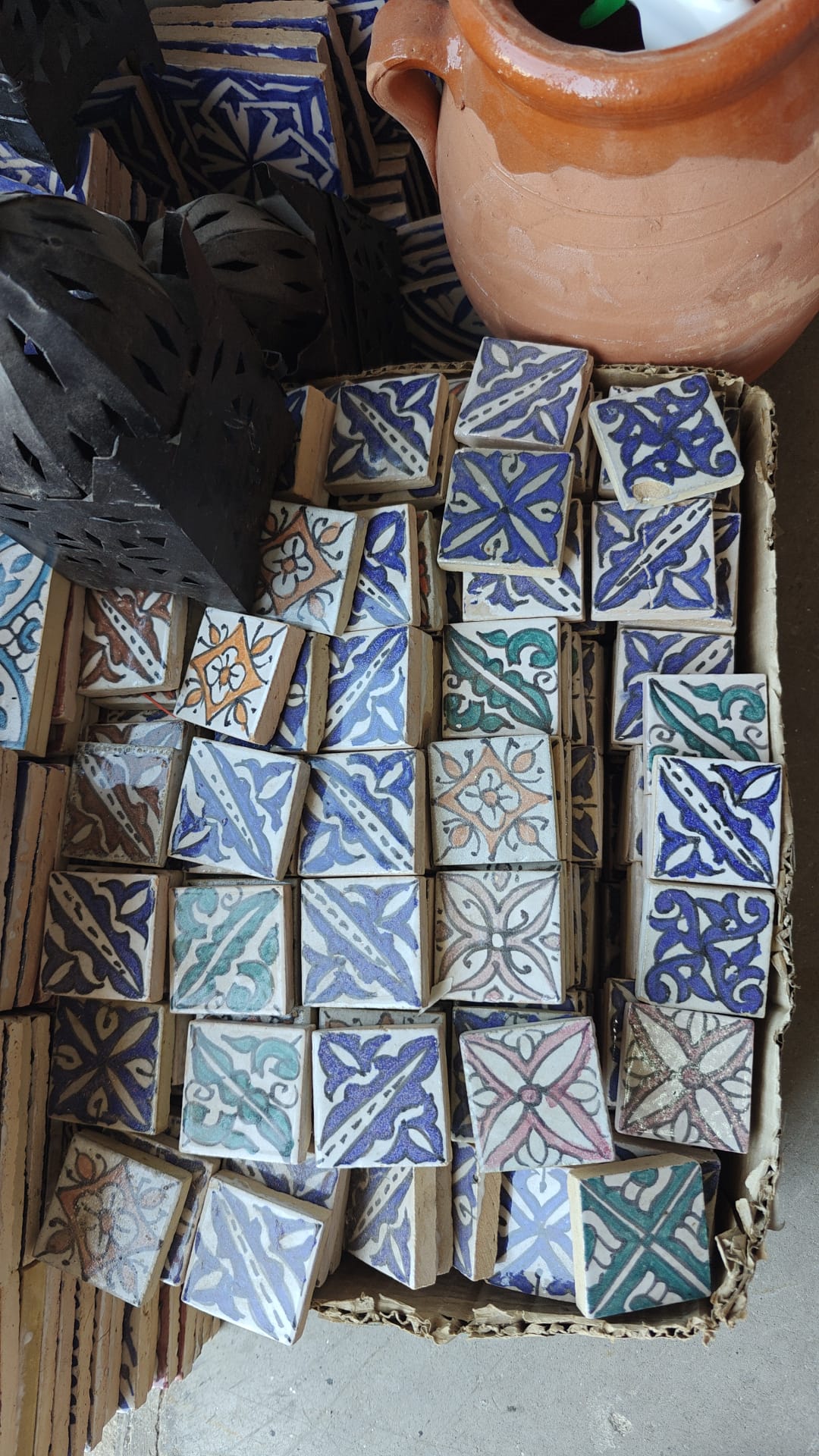 1 x Azulejo Andalusí Mini Artesanal – 5x5 cm – Varios Diseños – Cerámica Marroquí