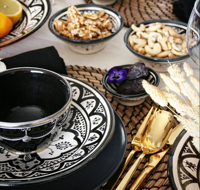 Assiette en céramique marocaine andalouse Asfi - Élégance et authenticité dans votre maison 🏡