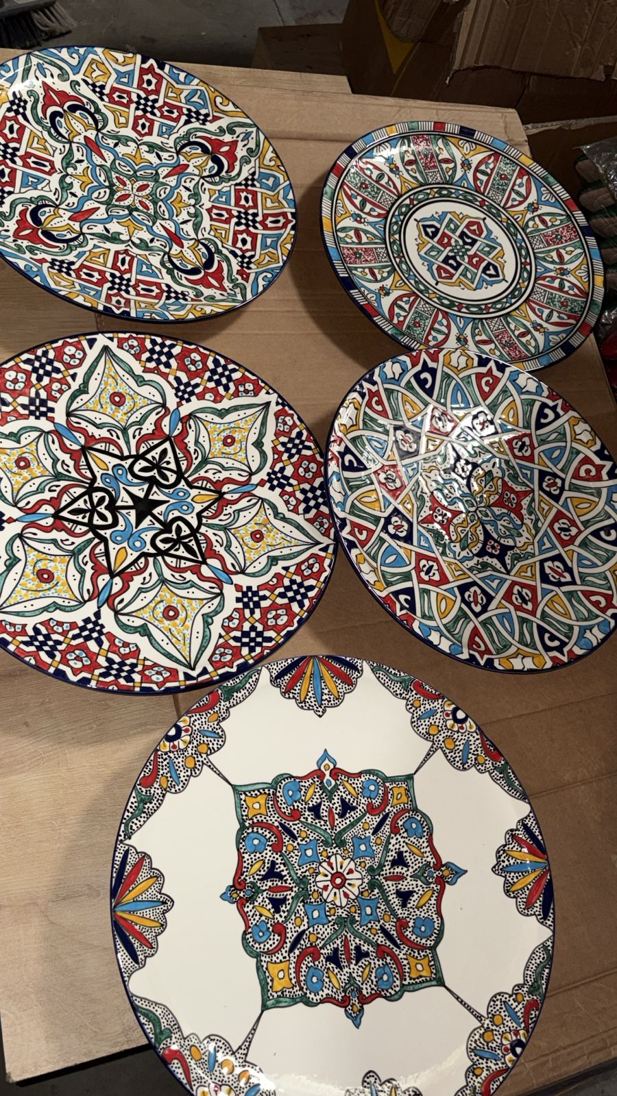 Plato Marroquí Artesanal Multicolor | Cerámica de Fez Pintada a Mano | De 16 a 35 cm - Decoración marroquí