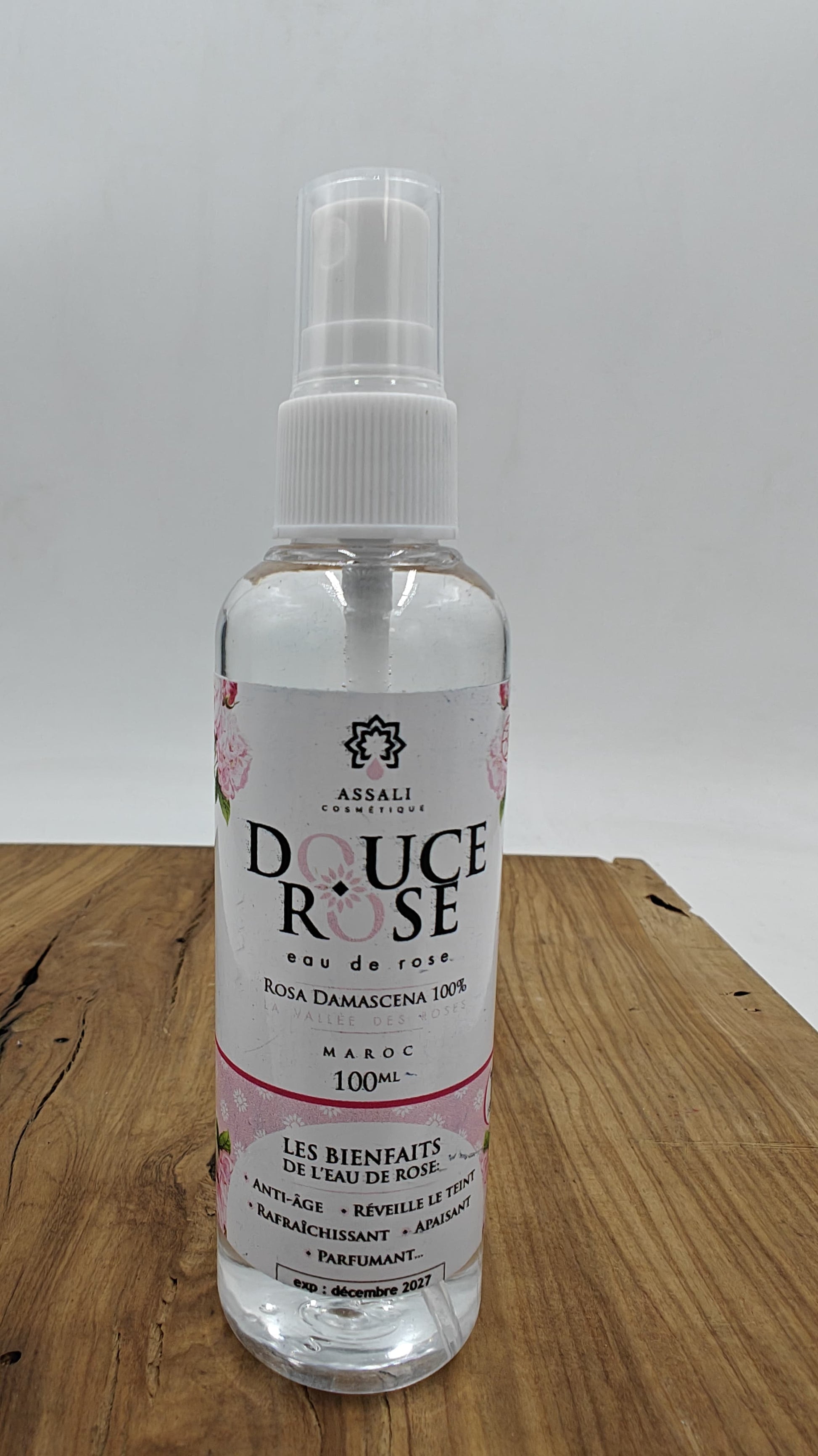 Agua de Rosas Marroquí Refrescante Assali- Rosa Damascena Douce Rose 100ml - Decoración marroquí