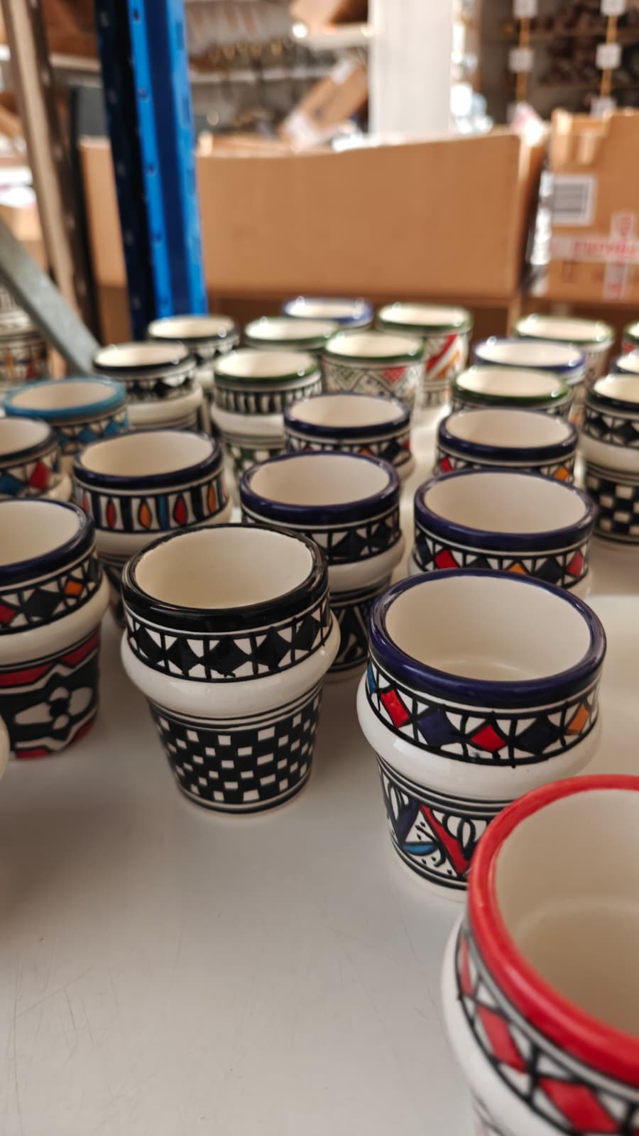 Vaso Beldi Marroquí de Cerámica de Fez Pintado a Mano – Diseño Surtido