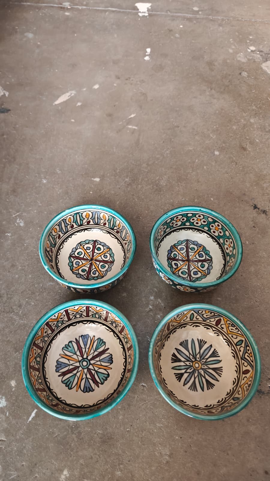 Cuenco Marroquí de Cerámica de Fez Pintado a Mano – Multicolor