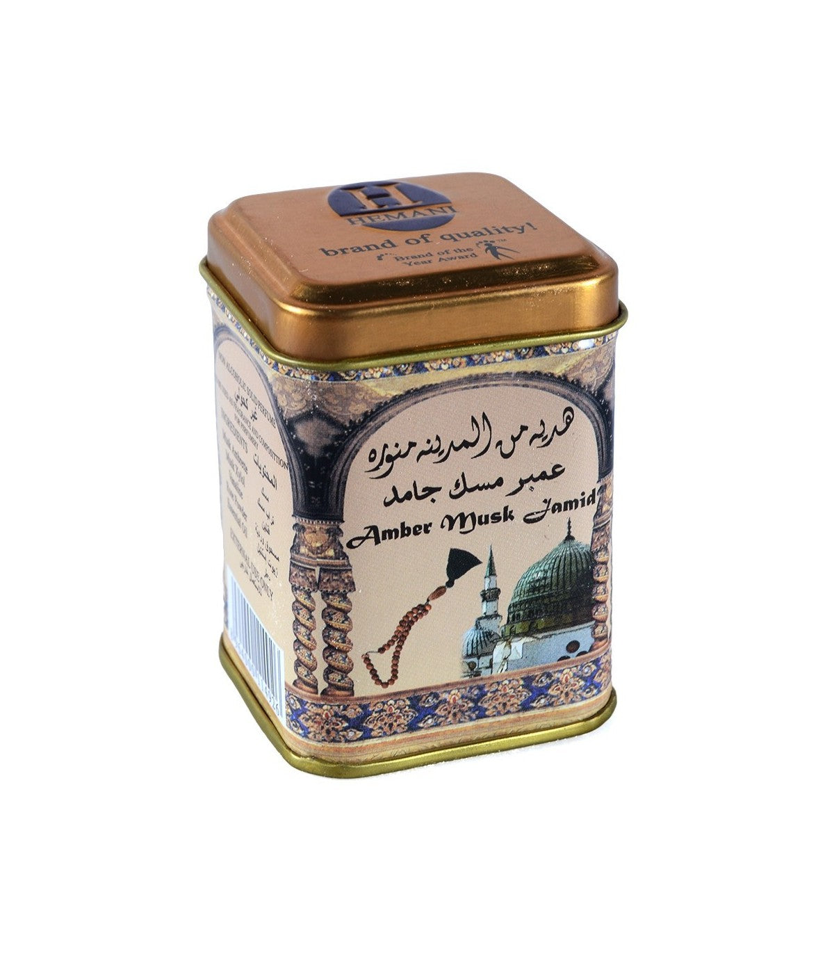 Hemani Amber Musk Jamid Solid Perfume - Unisex Arabic Fragrance - Amber, Musk and Floral Notes