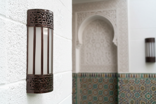 Aplique cobre blanco día close-up