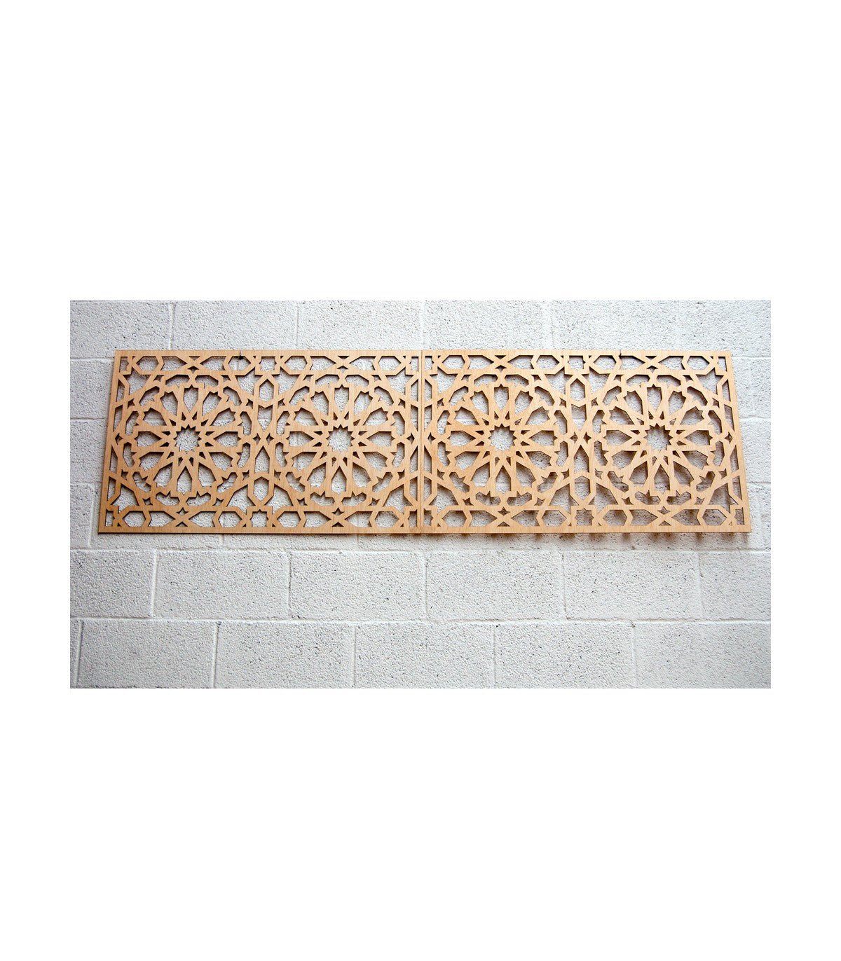 Cabecero de Cama Celosía de Madera Alhambra - Elegancia y Arte Andalusí - Decoración Marroquí