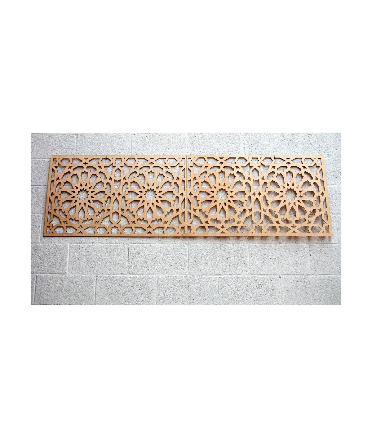 Cabecero de Cama Celosía de Madera Alhambra - Elegancia y Arte Andalusí - Decoración Marroquí