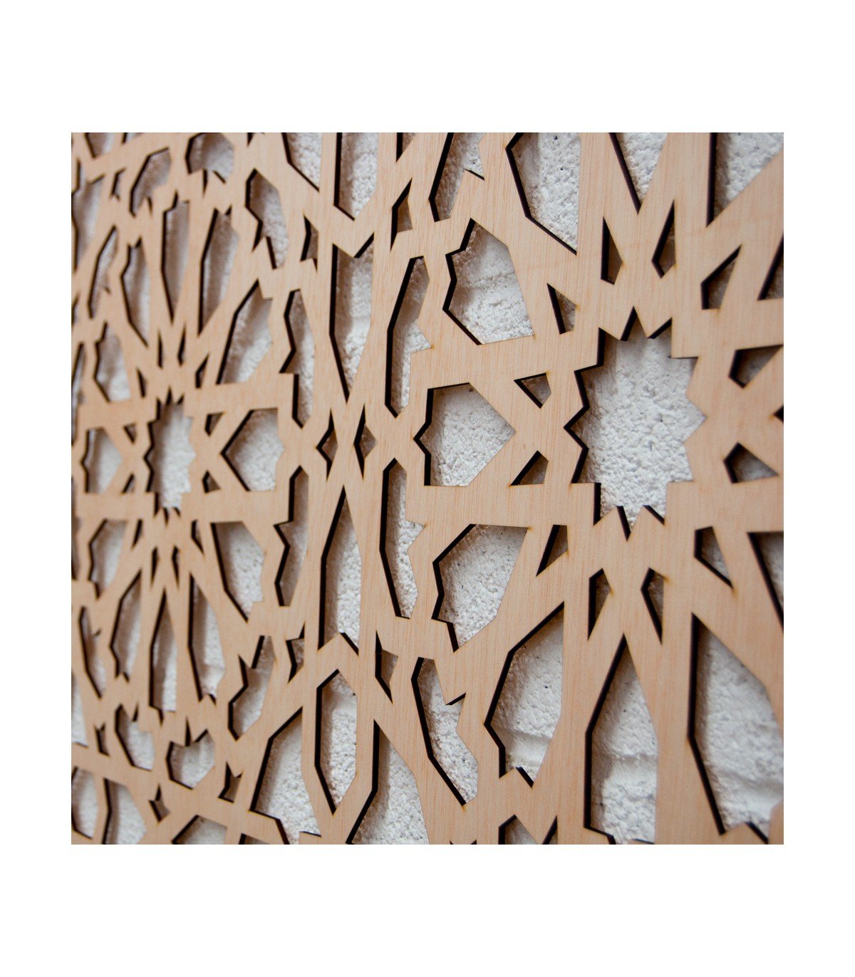 Cabecero de Cama Celosía de Madera Alhambra - Elegancia y Arte Andalusí - Decoración Marroquí