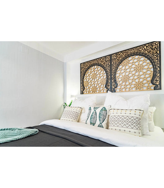 Cabecero de Cama Estilo Árabe - Modelo Bab Mekness | Decoración Andalusí Inspirada en La Alhambra