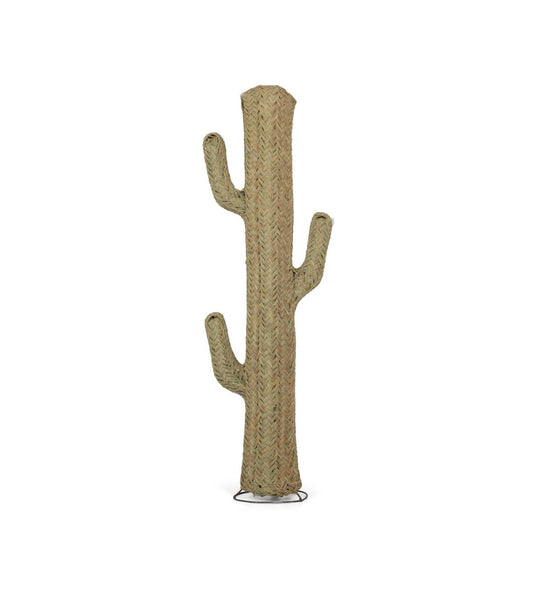 Cactus decorativo de esparto Halfa talla grande (150 cm), vista individual sobre fondo blanco