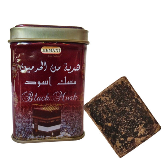 Premium Quality Stone Black Musk in Deluxe Can - Resinous and Sensual Aroma - Hemani
