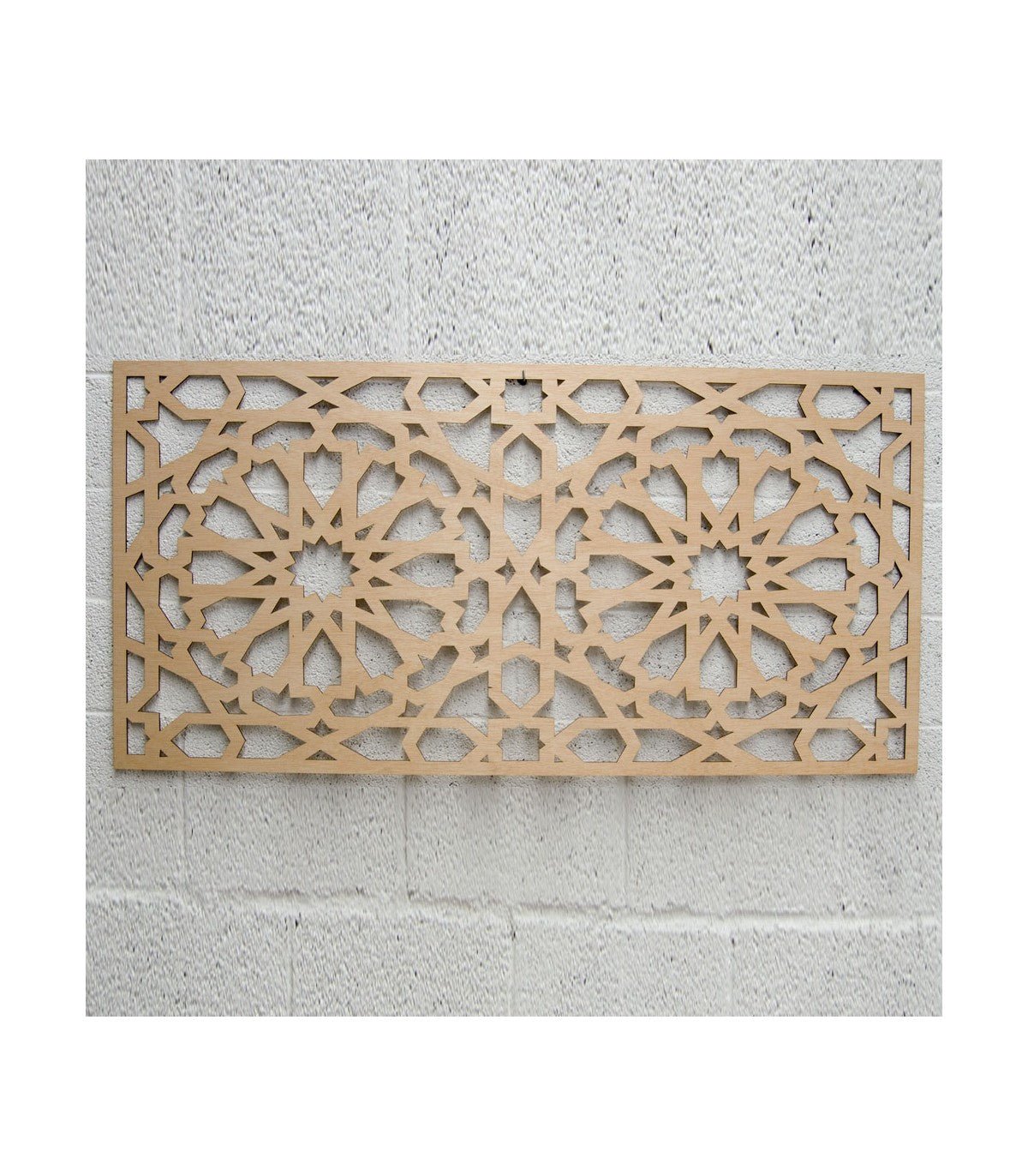 Celosía Árabe de 100cm x 60cm con Diseño Inspirado en la Alhambra - Decoración Marroquí