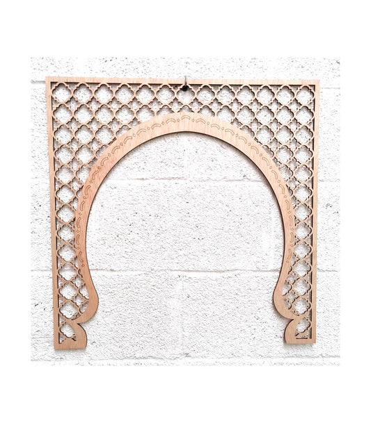 Wooden Lattice with Andalusian Design - Bab Alcazar Model