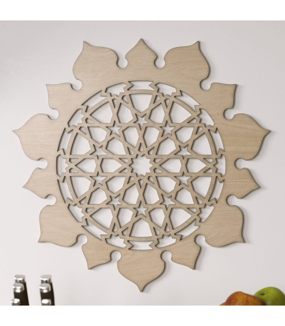 Wooden Picture with Design Inspired by the Alhambra in Granada - Elegant Arabic Decoration