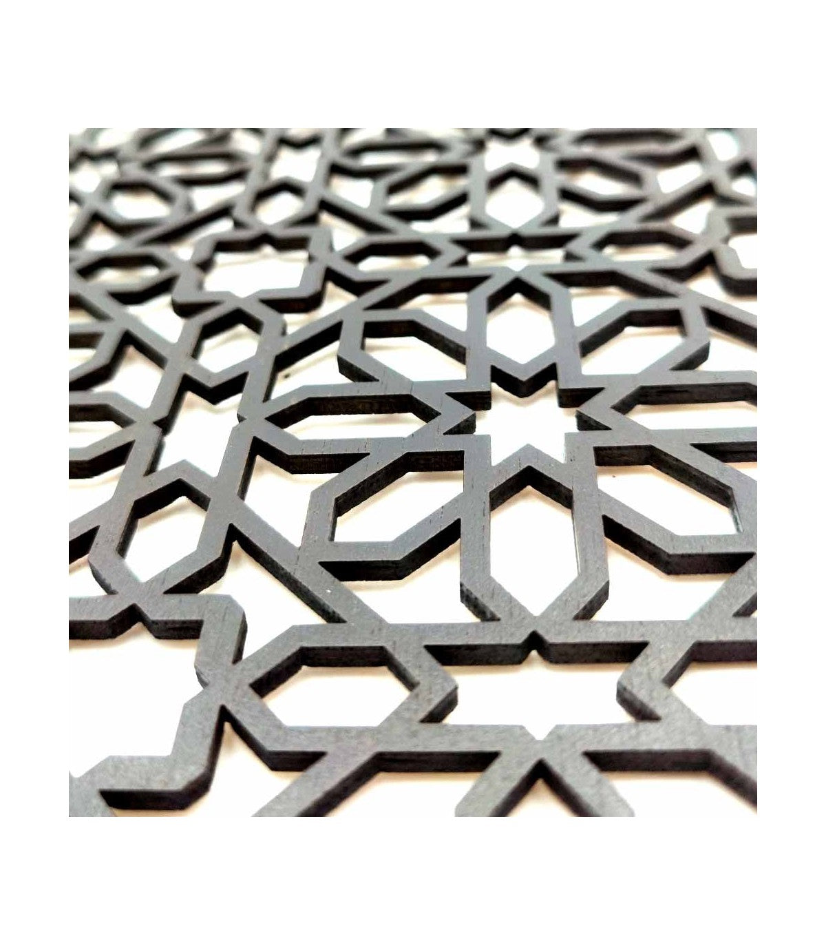 Arabic Lattice Decorative Painting in Wenge Wood - Oriental Art - Warda Model 60 x 30 cm - Customization Available