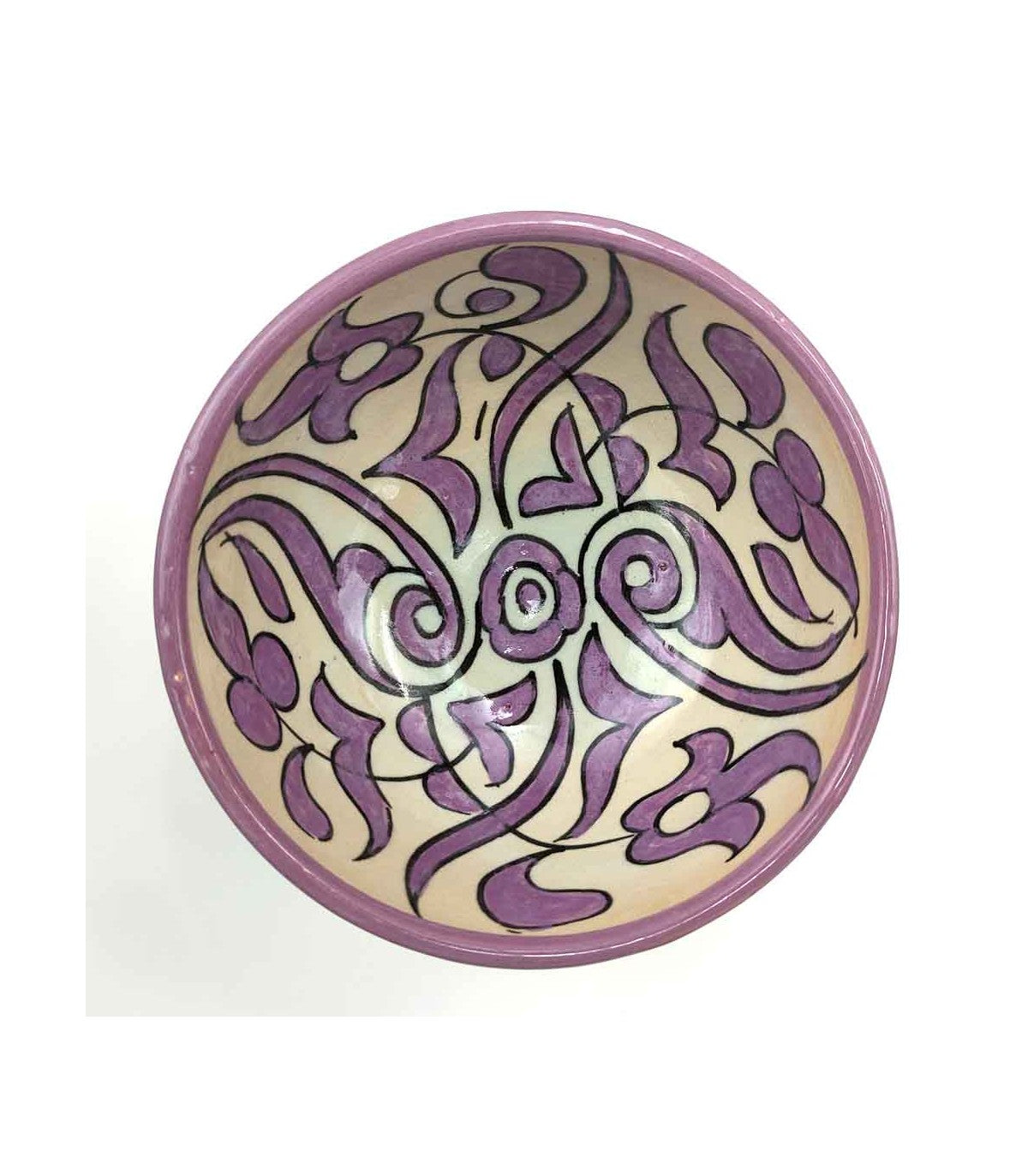 Cuenco / Bol de Cerámica Artesanal Marroquí | Diseño Arabesco Floral | Colores Surtidos | Fez - Decoración marroquí