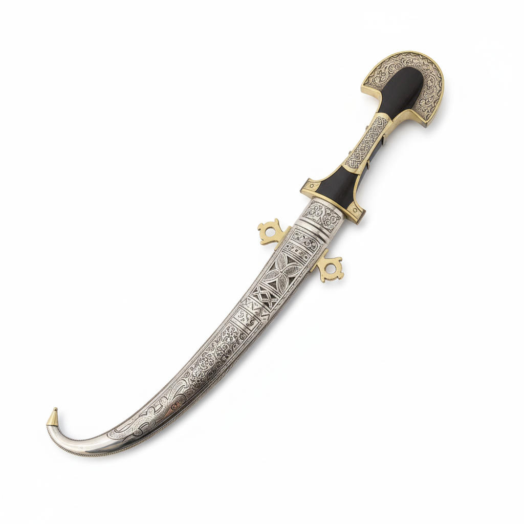 Daga marroquí diagonal fondo blanco